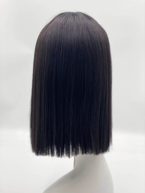 Tina - Dark Chocolate Synthetic Hair Fringe Wig Blunt Cut Straight Hair