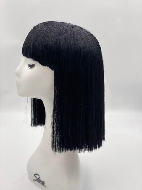 Image of Jet black blunt cut straight and sleek